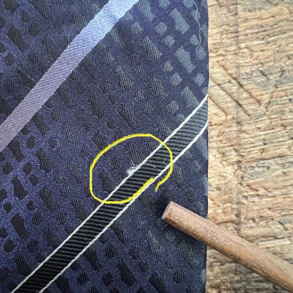 BOSS Hugo Boss Neck Tie Silk Striped Geometric‎ Navy Multicolor New With Flaws